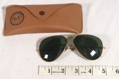 Stunning Ray-Ban B&L Golden Metal Aviator Sunglasses