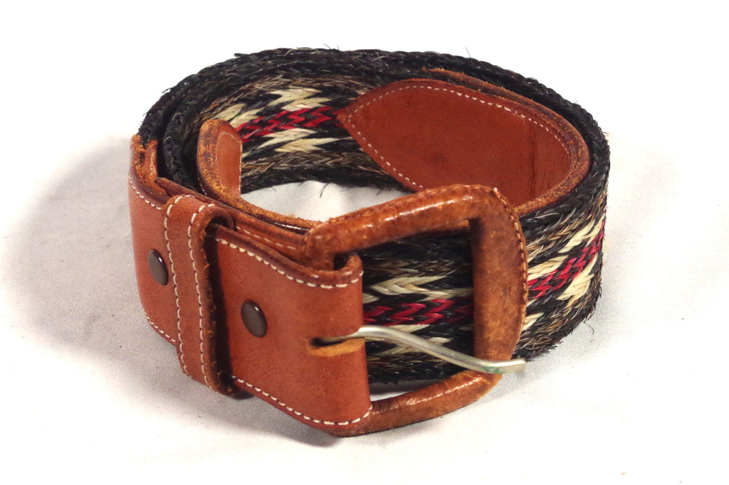 Colorful Vogt Braided Horsehair and Leather Belt - Size 26