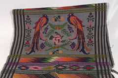Stunning Cross-Stitched Guatemalan Quetzal Weaving