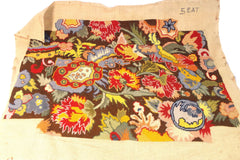 Spectacular Vintage Floral Cross Stitch Seat Cover/Tapestry