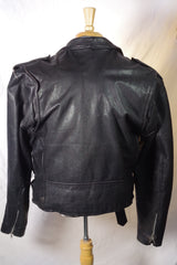 Amazing Black Leather Rider Jacket - Size 42 (Large)
