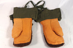 1951 Arctic 834A Military Leather and Wool Mittens - Sz S