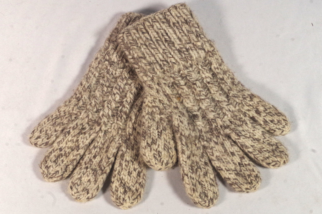 Comfortable Gray Knit Gloves - Sz ~8
