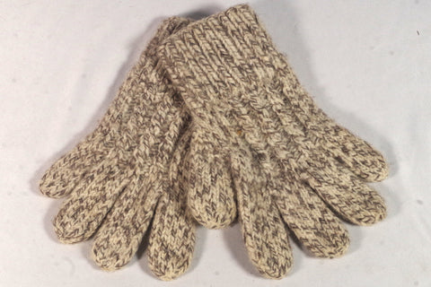 Comfortable Gray Knit Gloves - Sz ~8
