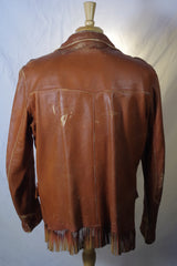 Vintage Custom-Made Fringed Deerskin Jacket - Size 44