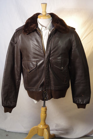Cozy Vintage Lesco Leathers Flight Jacket - Size 44