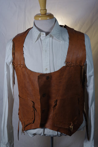 Handmade Leather Vest - Size 36 (Small)