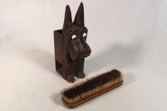 Cute Scottish Terrier Shoe Brush and Holder