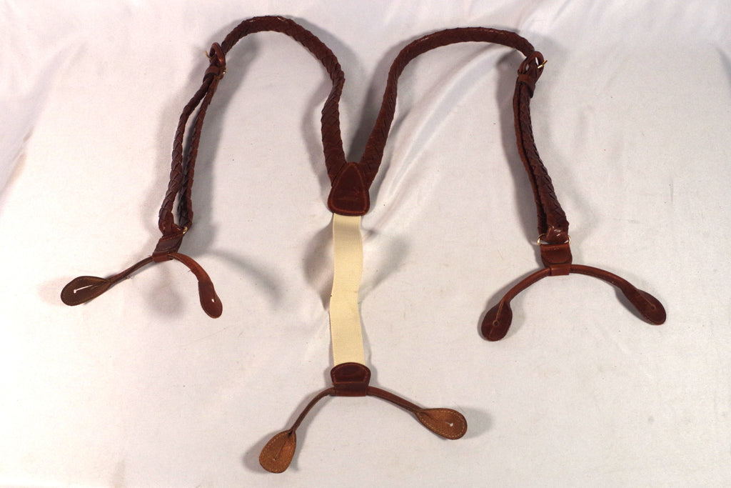 Classic Braided Leather Suspenders