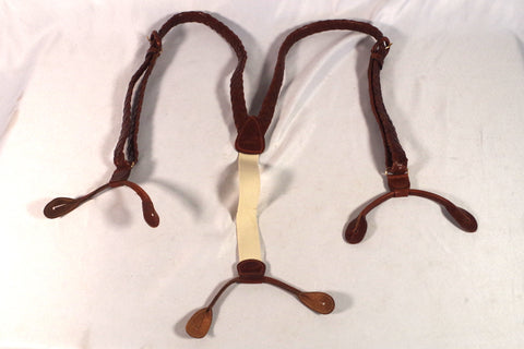 Classic Braided Leather Suspenders