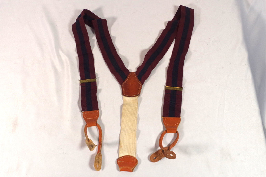 Brooks Brothers Black Fleece Maroon and Navy Suspenders