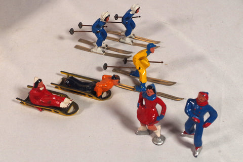 Vintage Barclay Wintery Metal Figures