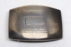 Simple Striped Sterling Silver Belt Buckle