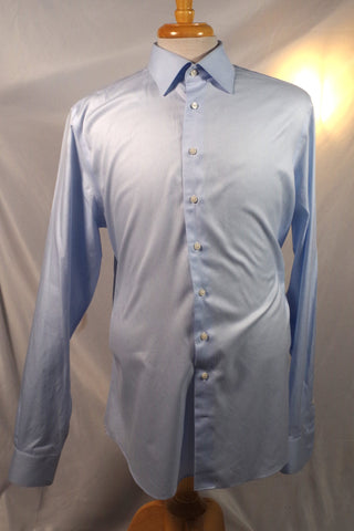 Suitsupply Traveller Blue Cotton Dress Shirt - Sz 43L