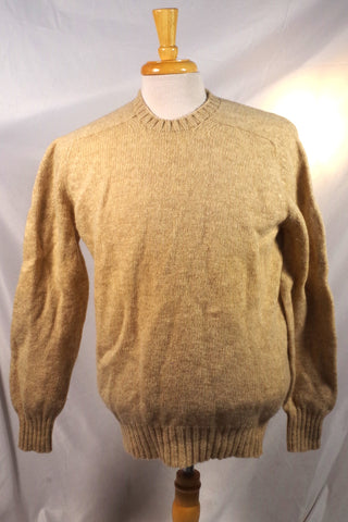 W. Bill Ltd. Tan Scottish New Wool Sweater - Sz 42