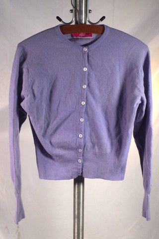 Drumlanrig Ladies' Sky Blue Cashmere Button-Down Sweater - Sz ~38