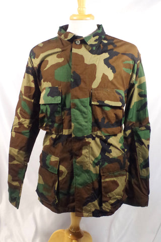 Vintage Camouflage Army Fatigue Coat - Sz XL