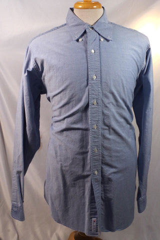 Vintage Brooks Brothers Makers Traditional Oxford Cotton Dress Shirt - Sz 17-37