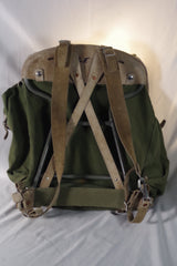 Metal-Reinforced Canvas and Suede Mountaineer's Backpack