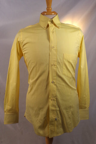 Il Portone Roma Yellow Cotton Dress Shirt - Sz 14 1/2 - 37