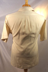 Ralph Lauren Polo Caldwell Eggshell Silk-Cotton Short-Sleeved Shirt - Sz L