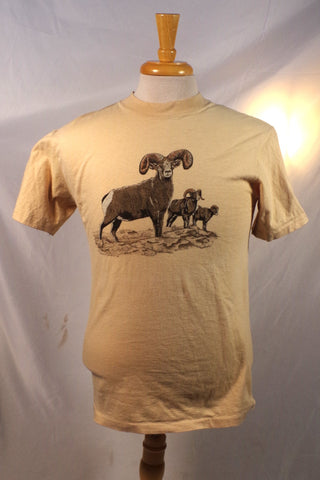 Amazing 1970s Bighorn Sheep Shirt - Sz ~M