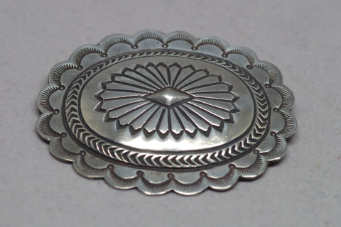 Gorgeous Native American Silver Brooch
