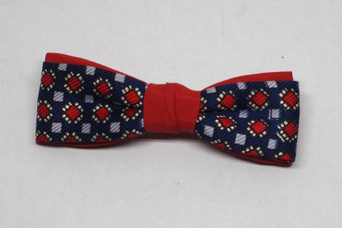 Vintage Beau Junior Child's Blue and Red Bow Tie