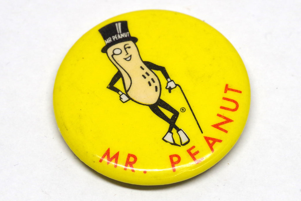 Vintage Yellow Mr. Peanut Pin