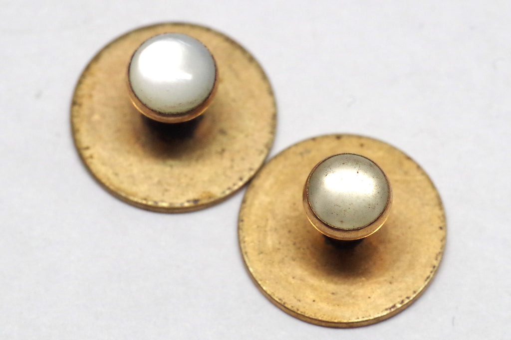 Vintage Set of Two Mother of Pearl Collar Studs