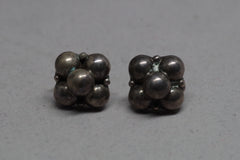 Bubbly Mexican Silver Screwback Earrings