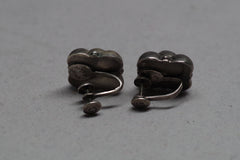 Bubbly Mexican Silver Screwback Earrings