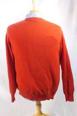 Incredible Loro Piana Orange Cashmere Sweater - Sz 56