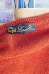 Incredible Loro Piana Orange Cashmere Sweater - Sz 56