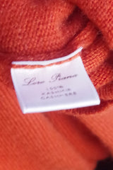 Incredible Loro Piana Orange Cashmere Sweater - Sz 56