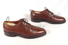 Vintage Malcolm Levene Pebble Grain Leather Plain Toed Bluchers - Size 9 1/2 E (US 10)