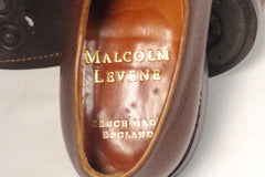 Vintage Malcolm Levene Pebble Grain Leather Plain Toed Bluchers - Size 9 1/2 E (US 10)