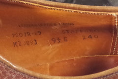 Vintage Malcolm Levene Pebble Grain Leather Plain Toed Bluchers - Size 9 1/2 E (US 10)
