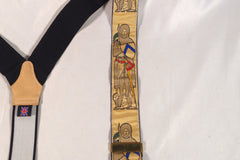 Albert Thurston Medieval Stained Glass Knight Patterned Suspenders