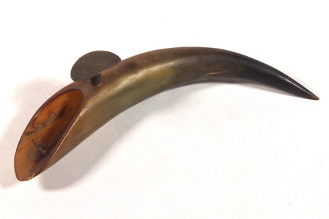 Vintage Horn Cigar Holder & Ashtray