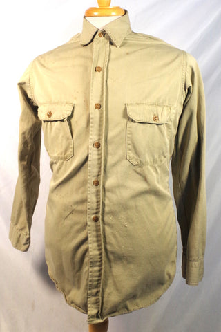 Vintage Sears Hercules Sanforized Cotton Work Shirt - Sz 15L