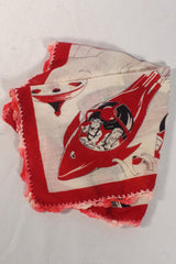 Spectacular Vintage Sci-Fi Cotton Handkerchief