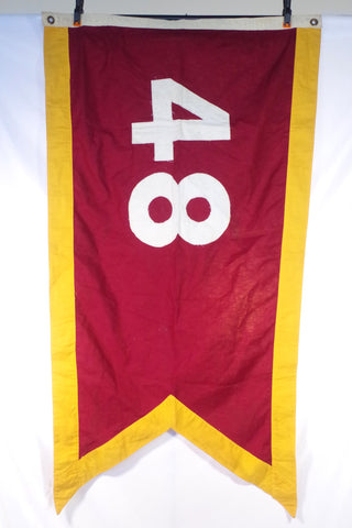 Huge Vintage Red "48" Flag
