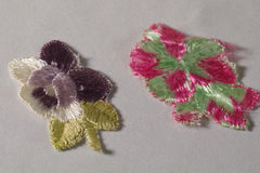 Silk Embroidered Flower Patches