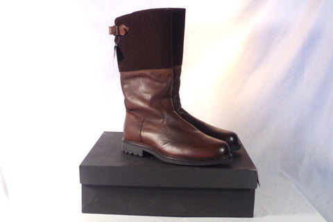 Amazing Buttero Shearling-Lined Italian Leather Boots - Size 12