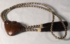 Gorgeous Old Woman Horsehair Bolo Tie
