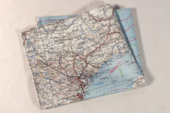 Mid-Century Escape Map Silk Pocket Square by Put This On