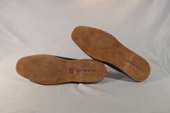New Old Stock Brooks Brothers Navy Blue Leather House Slippers - Sz 11D