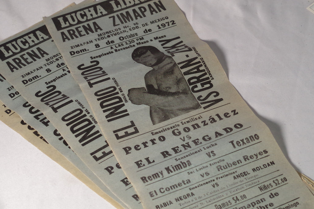 Vintage 1972 Lucha Libre Flyer