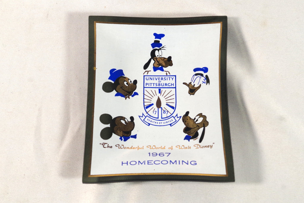 1967 University of Pittsburgh Disney Homecoming Decorative Tray